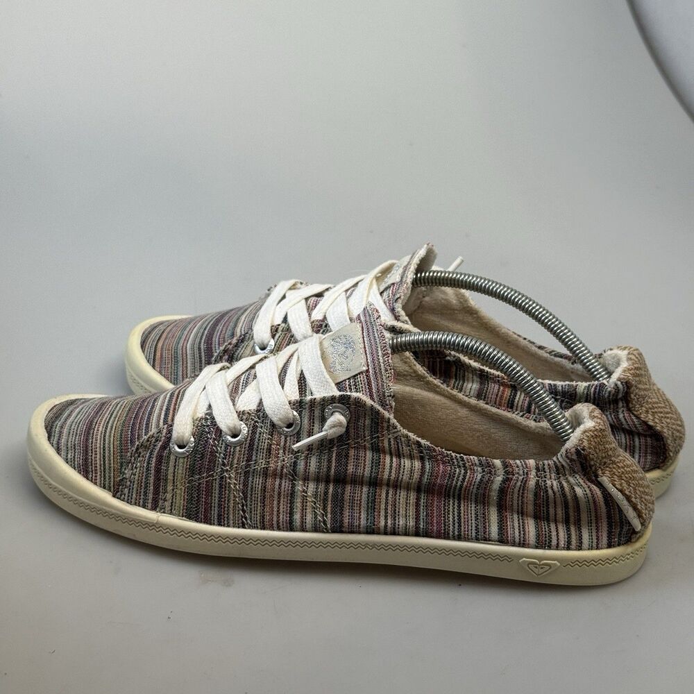 Roxy Surf Bayshore II Striped Rainbow Slip On Sneakers Womens 8.5 Shoes - Picture 8 of 15